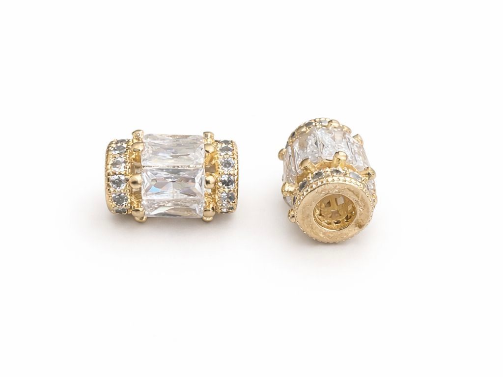 Pasante Cilindrico Microzircones 6*9MM