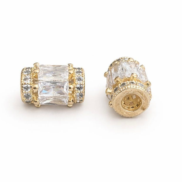 Pasante Cilindrico Microzircones 6*9MM
