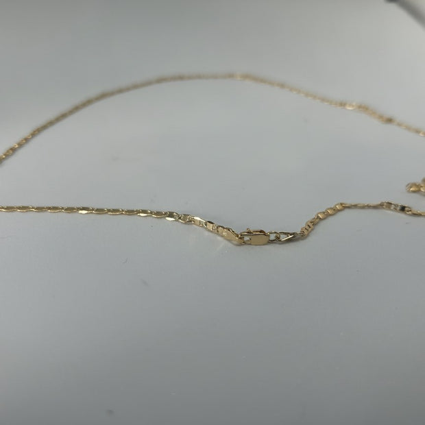Cadena Espejo 2MM 50CM - fondo verde