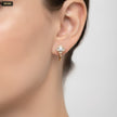 Candonga Trebol Centro Cristal Borde Zircones/gancho Esp - con modelo