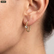 Arete Argolla 16MM Piedra Cristal - con modelo