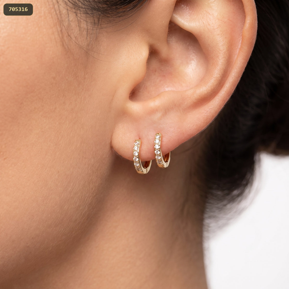Candonga Clasica Swarosvki Cristal 11MM G2MM - con modelo