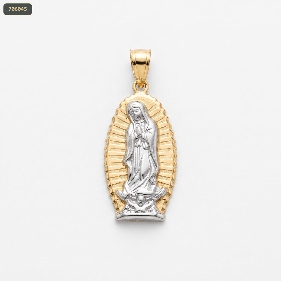 Dije Silueta Virgen Guadalupe 3.5CM - fondo blanco