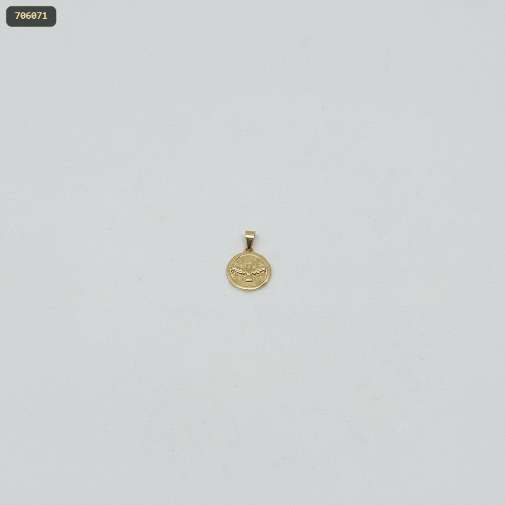 Dije Espiritu Santo Redondo 1.5CM - fondo blanco