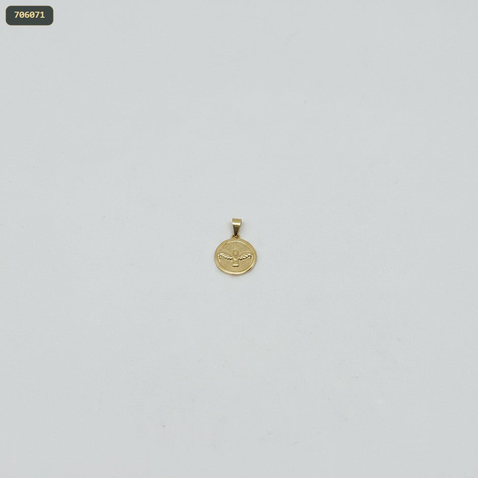 Dije Espiritu Santo Redondo 1.5CM - fondo blanco