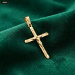 Dije Cruz Cristo 30.5*16MM Puntas Planas - fondo blanco