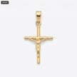 Dije Cruz Cristo Clasico 30*14.5MM - fondo blanco