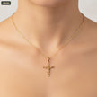 Dije Cruz Cristo Clasico 30*14.5MM - con modelo