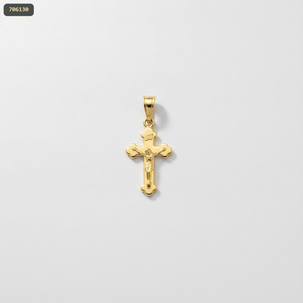 Dije Cruz Cristo Trinidad 24*10MM - fondo blanco