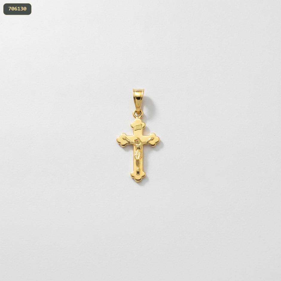 Dije Cruz Cristo Trinidad 24*10MM - fondo blanco