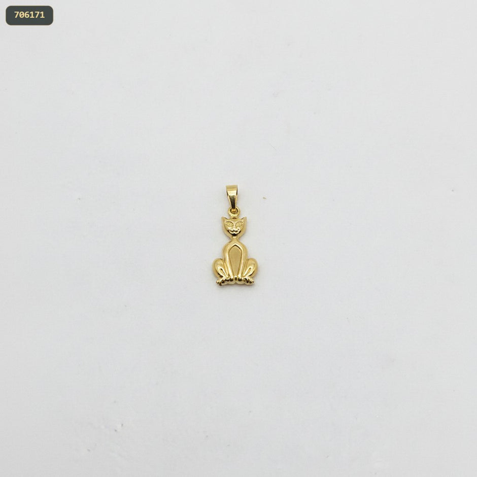 Dije Gato Dorado - fondo blanco