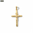Dije Cristo Inri 38*20MM Puntas Planas - fondo blanco