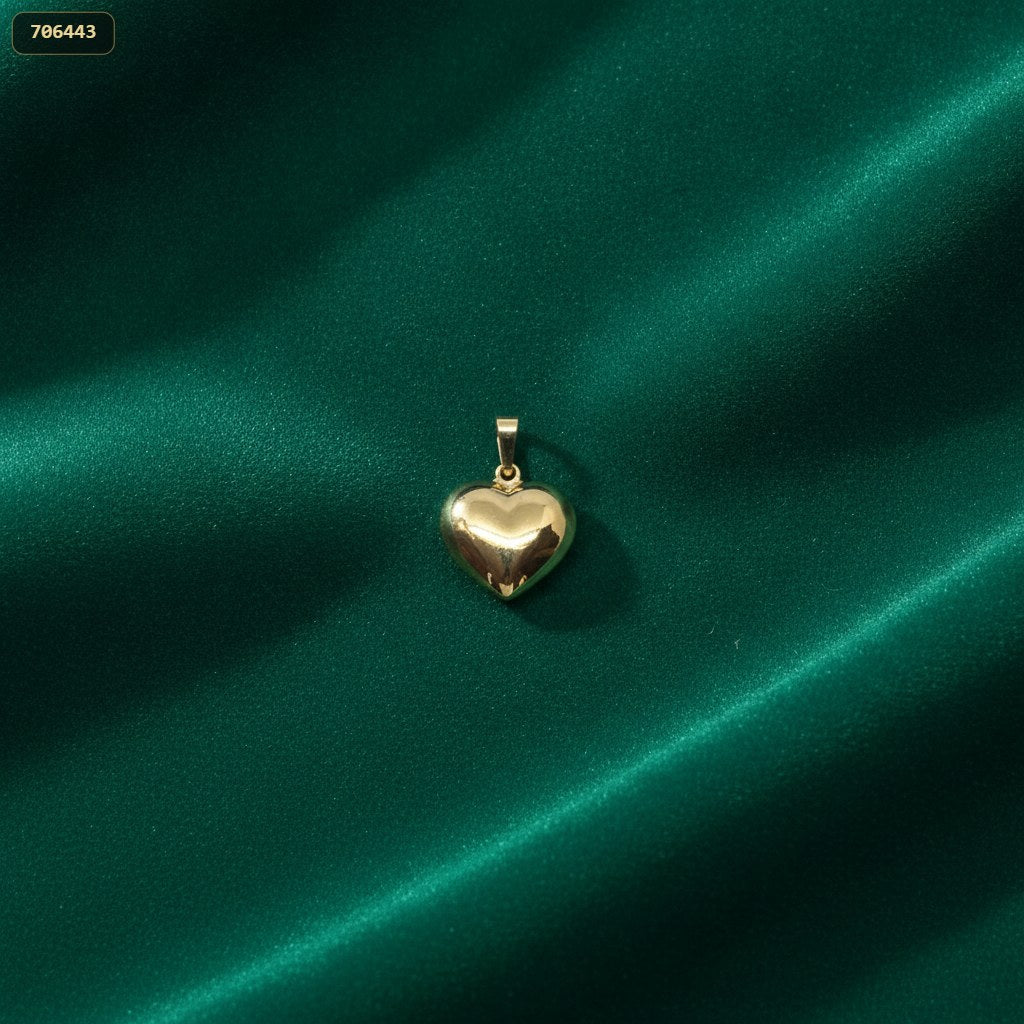 Dije Corazón Popocho 18MM - fondo verde