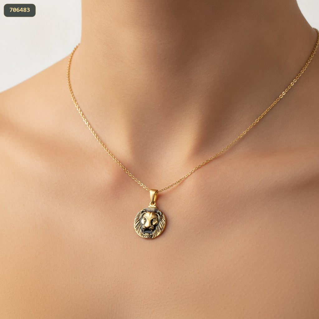 Dije Medalla Lion - con modelo