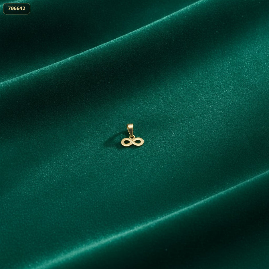 Dije Infinito 11*10.5MM - fondo verde