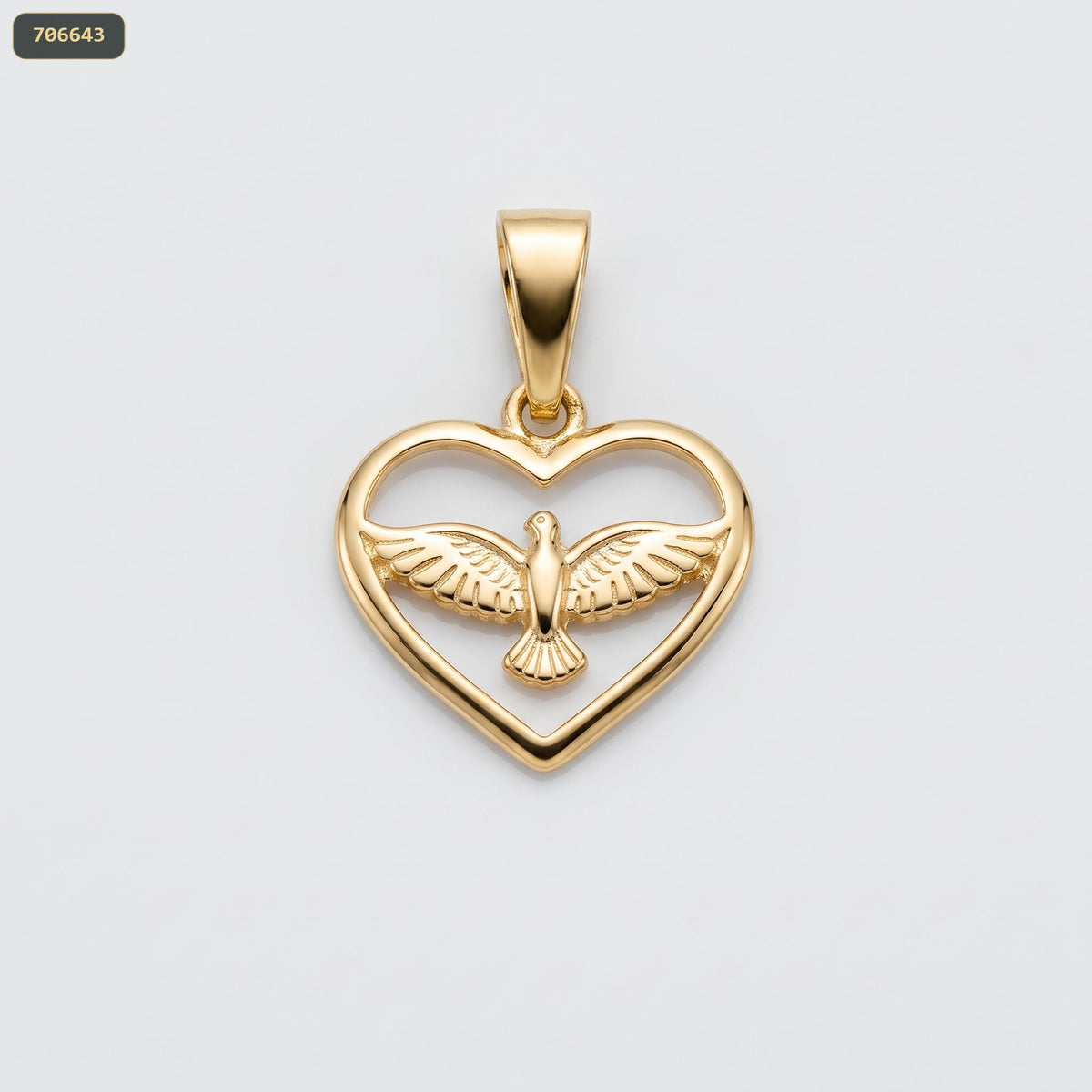 Dije Corazon/espiritu Santo 17*12.5 - fondo blanco