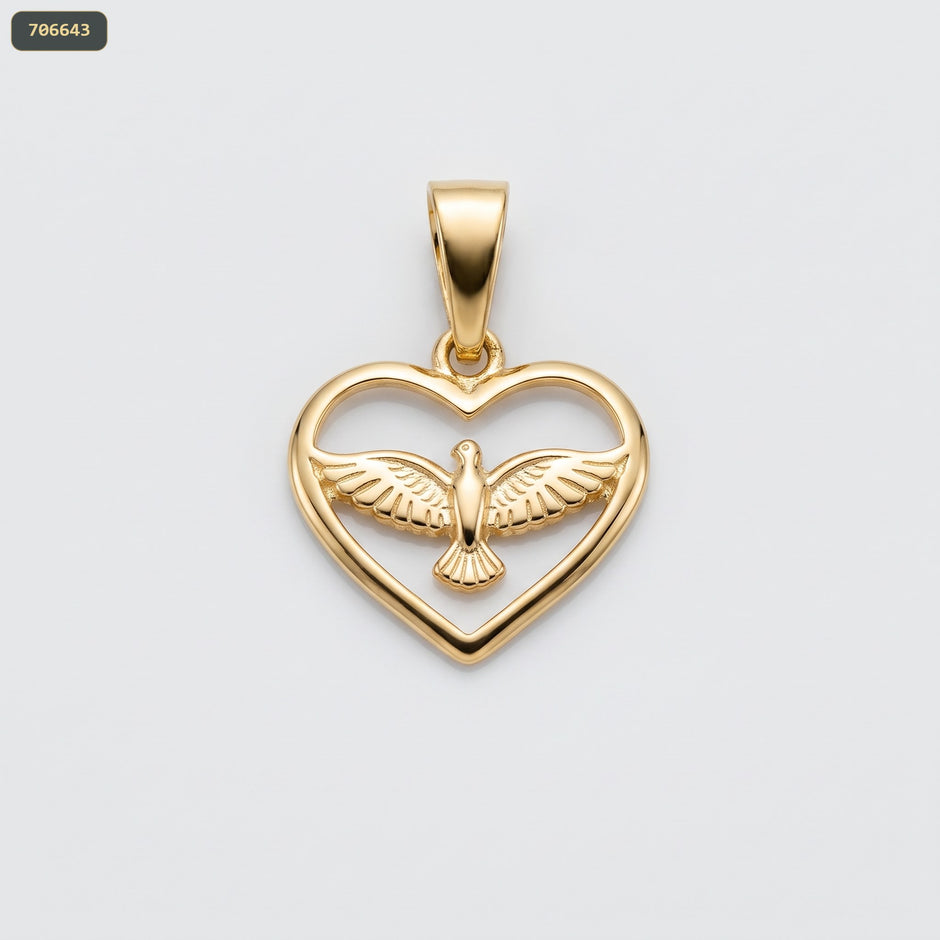 Dije Corazon/espiritu Santo 17*12.5 - fondo blanco