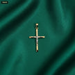 Dije Cruz Cristo Planeado Puntas Planas 19*36MM - fondo blanco