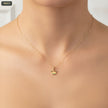 Dije Corona con 6 Piedras Zircón Verde - con modelo