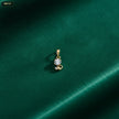 Dije Gato 14MM con Zircon - fondo verde