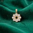 Dije Flor Gotas de Zircon - fondo verde