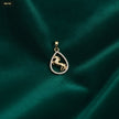 Dije Gota Zircones Caballo Estampado - fondo verde
