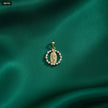 Dije Medalla Guadalupe 16MM Bordado - fondo verde
