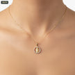 Dije Medalla Guadalupe 16MM Bordado - con modelo