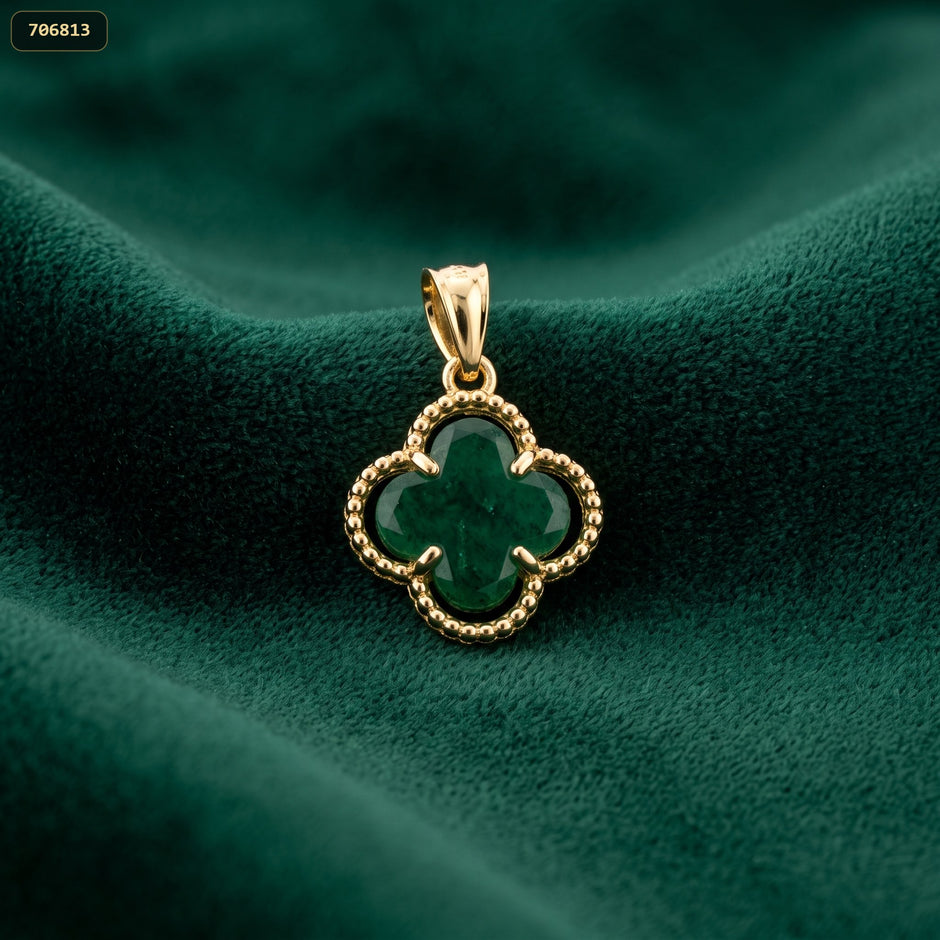 Dije Trebol Acrilico Colores 13*10MM - fondo verde