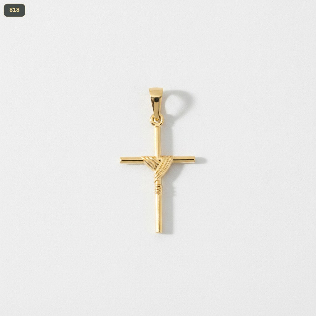 Dije Cruz 21MM con Base Solida - fondo blanco