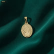 Dije Medalla Maria Auxiliadora 15*11 - fondo verde