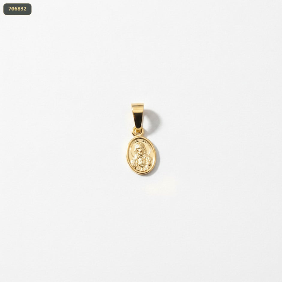 Dije Medalla Sagrado Corazon de Jesus 8*6 - fondo blanco
