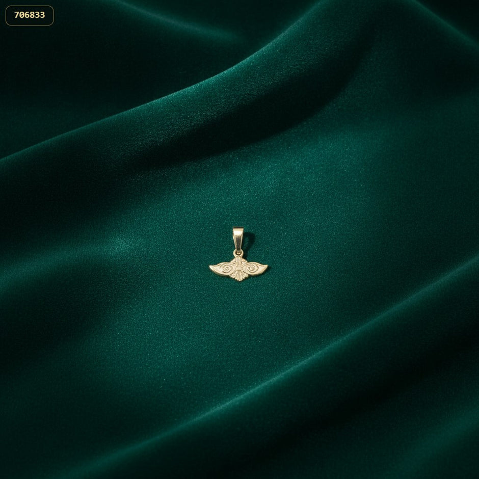 Dije Ojos de Santa Lucia - fondo verde
