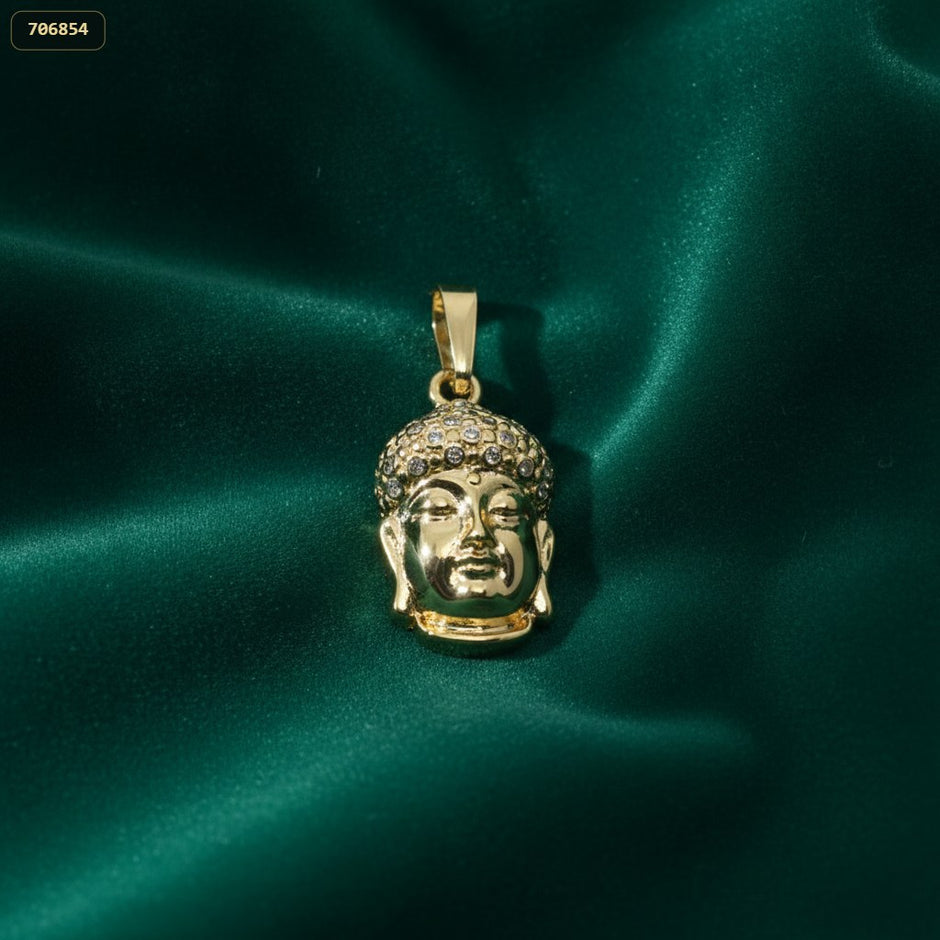 Dije Buda 27*12MM - fondo verde