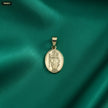 Dije Medalla Clasica Virgen del Carmen 19.3*9MM - fondo verde