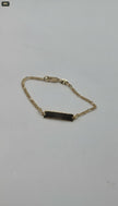 Pulsera Tejido 5X1 2MM*13CM/PLACA Lisa 5*20MM - fondo blanco