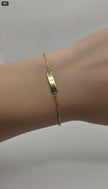 Pulsera Tejido 5X1 2MM*13CM/PLACA Lisa 5*20MM - con modelo
