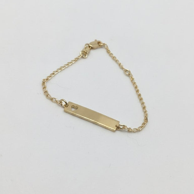 Pulsera Placa Silueta Corazon 14CM - fondo blanco