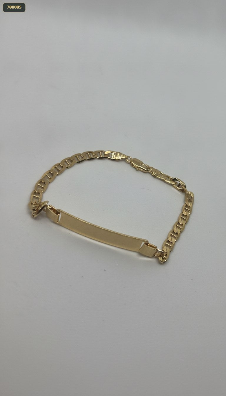 Pulsera Placa Tejido Escalera 21CM 4MM - fondo blanco