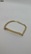 Pulsera Placa Tejido Escalera 21CM 4MM - fondo blanco