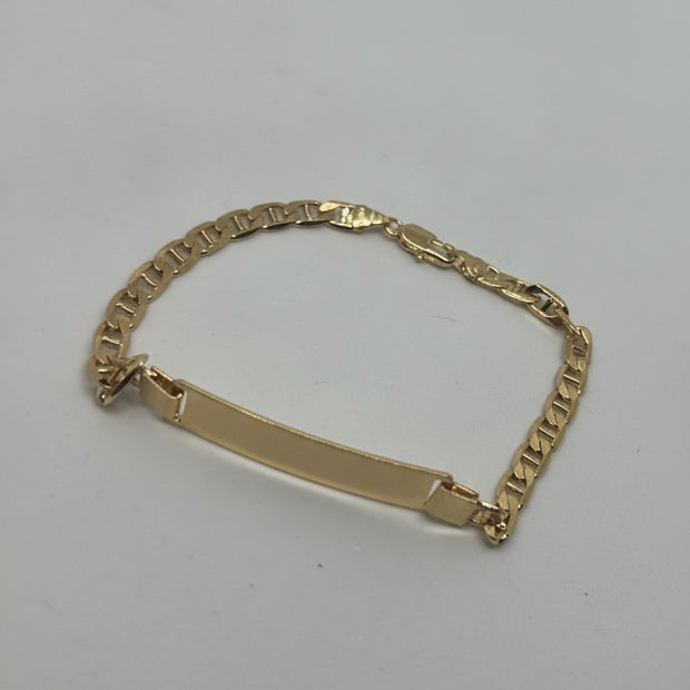 Pulsera Placa Tejido Escalera 21CM 4MM - fondo blanco