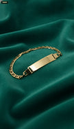 Pulsera Placa Tejido Escalera 21CM 4MM - fondo verde