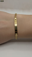 Pulsera Placa Tejido Escalera 21CM 4MM - con modelo