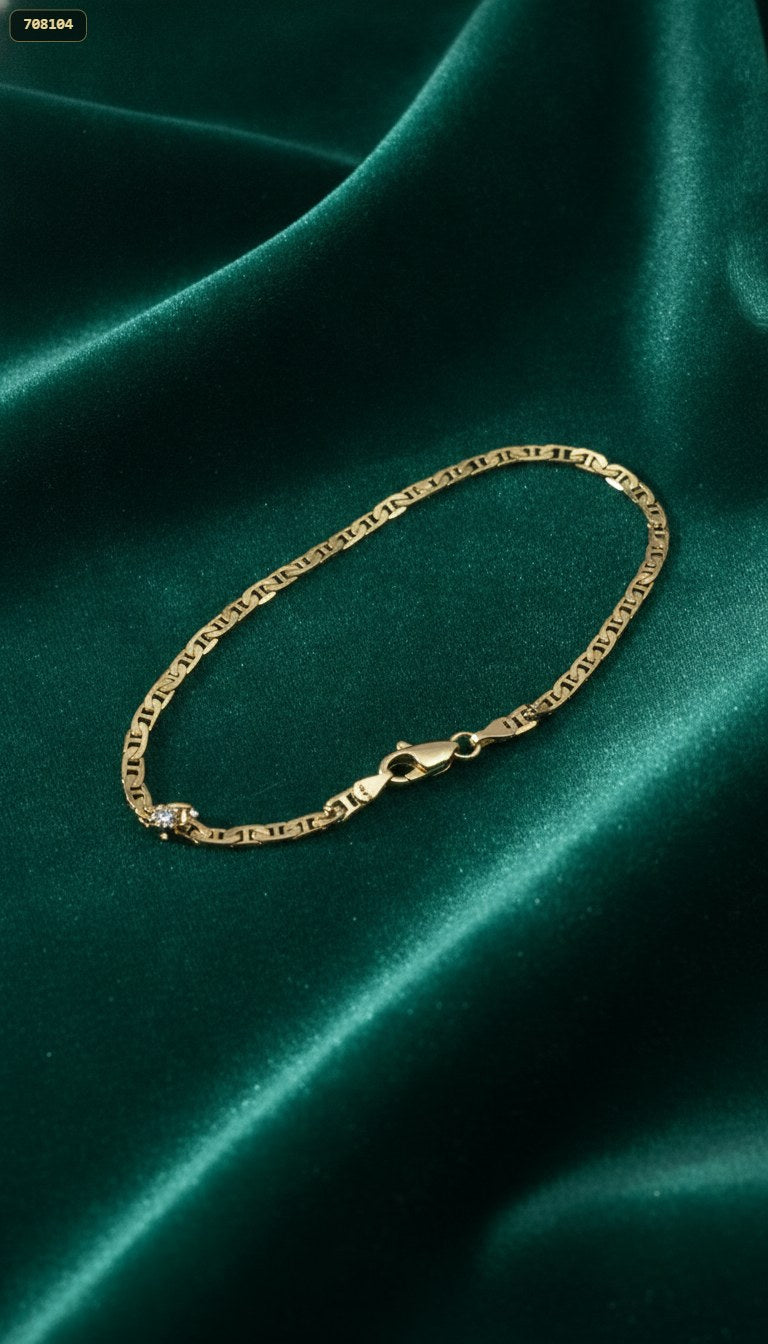 Pulsera Escalera 2.5MM 20CM - fondo verde
