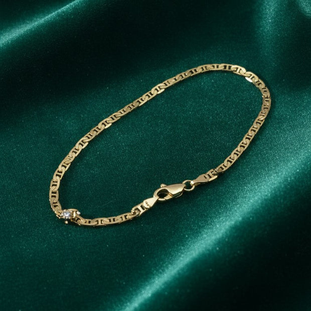 Pulsera Escalera 2.5MM 20CM - fondo verde