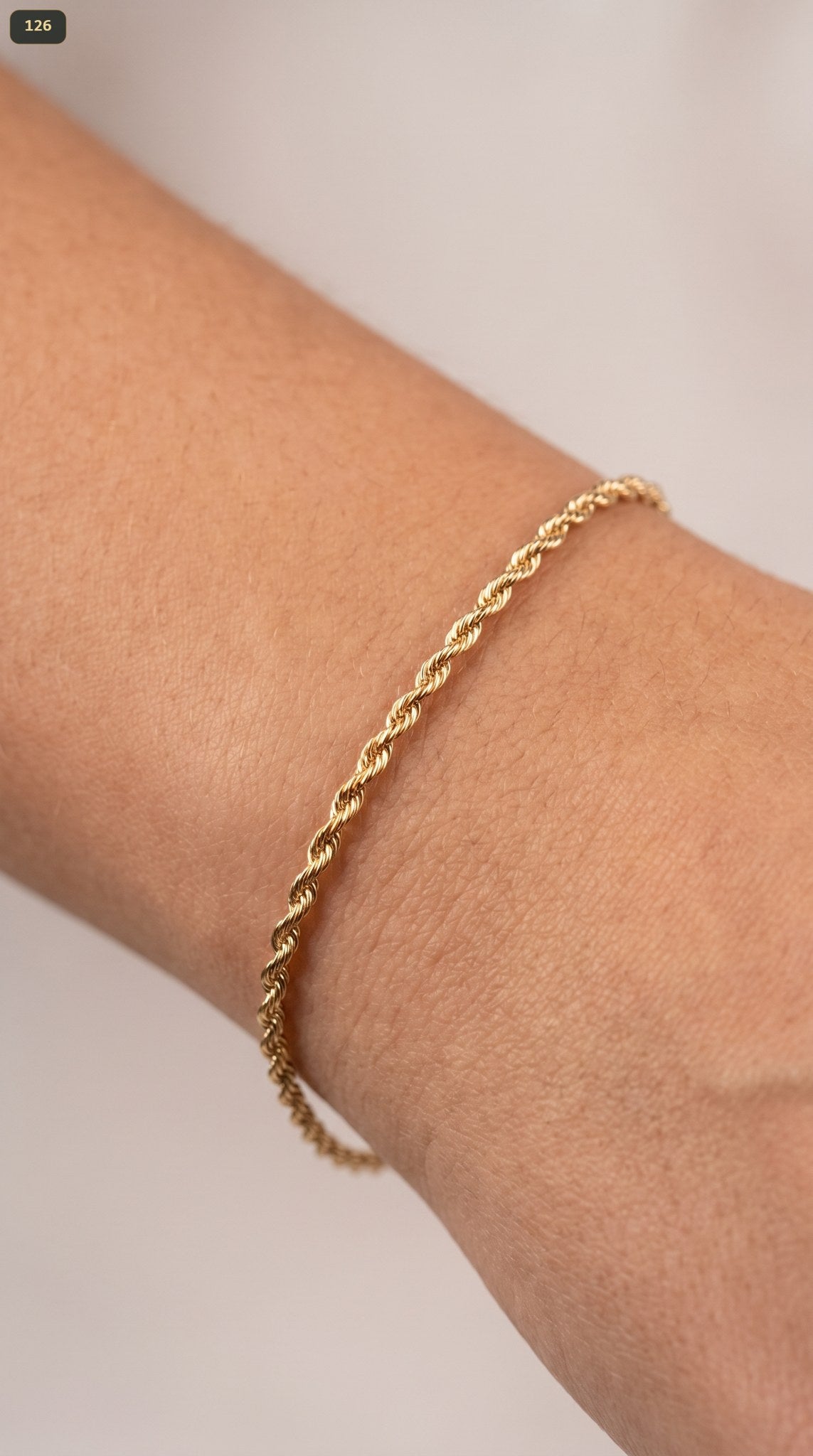 Pulsera Lazo 1.4MM 18CM - con modelo