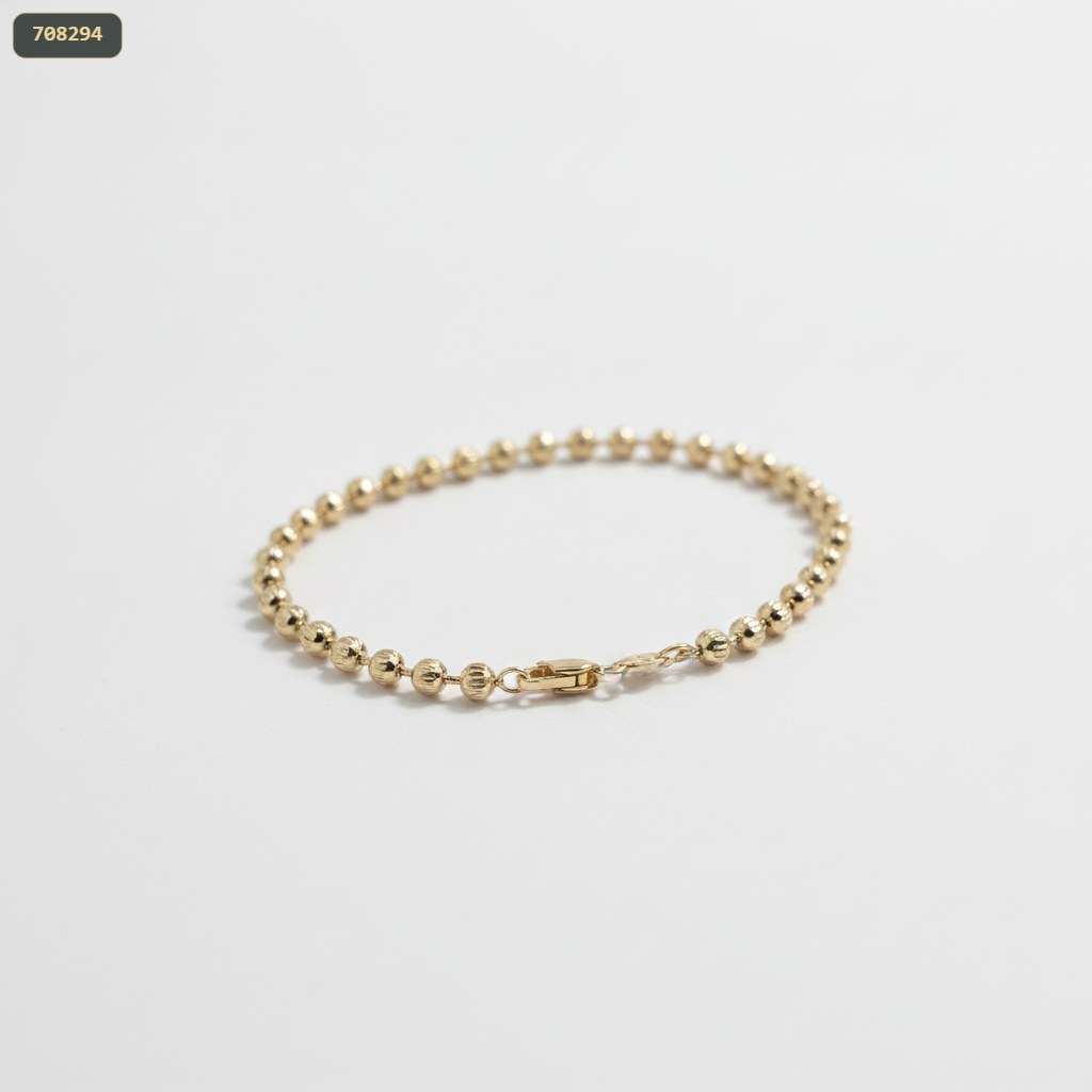 Pulsera Militar Diamantada 4MM 21CM - fondo blanco