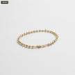 Pulsera Militar Diamantada 4MM 21CM - fondo blanco