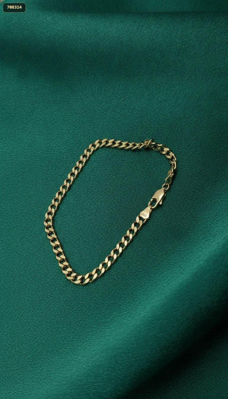 Pulsera Cubana 5MM - fondo verde