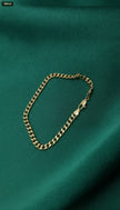 Pulsera Cubana 5MM - fondo verde